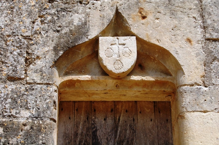 Le Logo de la ville sur le portail de l'église - Saint-Romans-lès-Melle