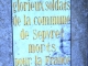 Photo suivante de Sepvret Monument aux Morts pour la France