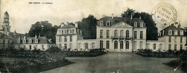 Le Château (carte postale de 1912) - Les Ormes