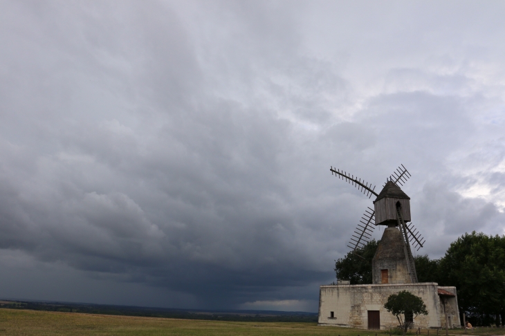 Le moulin du Puy d'Ardanne. moulin-cavier dit de type angevin dont l'origine remonte au XVIIIe siècle. - Loudun