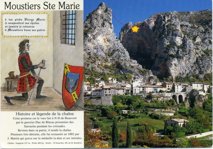 (carte postale de 1993) - Moustiers-Sainte-Marie