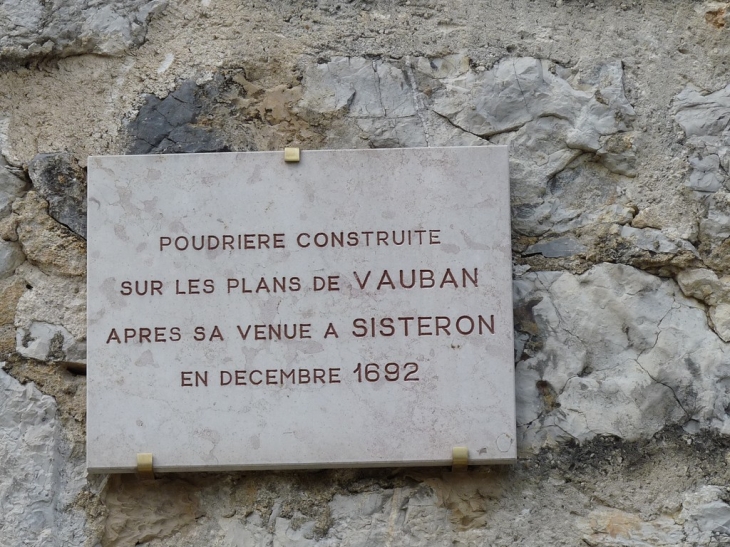 Dans la citadelle, la poudrière - Sisteron