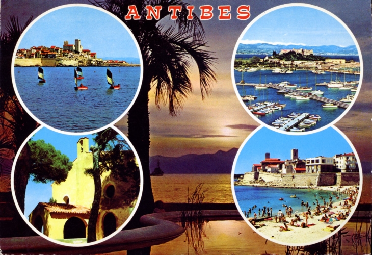 La cote d'Azur (carte postale). - Antibes