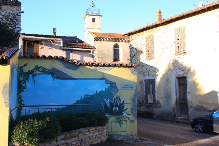Fresque sur maison de la Roquette sur Siagne - La Roquette-sur-Siagne