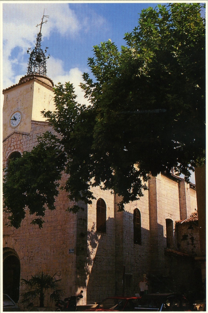 Son église du XI° (carte postale de 1990) - Salernes