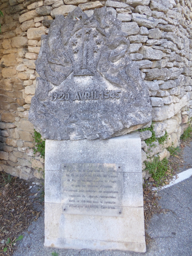 En mémoire du massacre des Vaudois en 1545 - Cabrières-d'Avignon