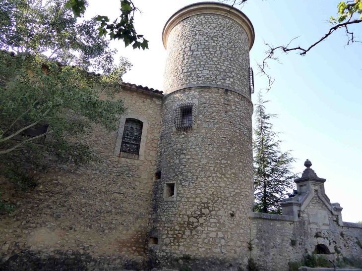 Château de Javon : les murs extérieurs - Lioux