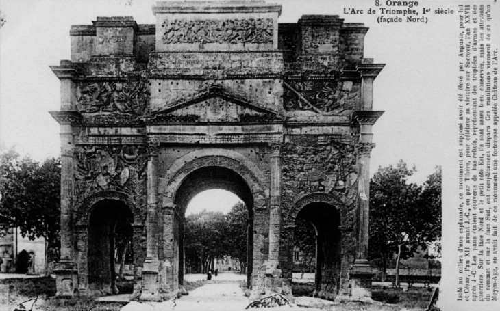 L'Arc de Triomphe, 1er siècle, vers 1910 (carte postale ancienne). - Orange