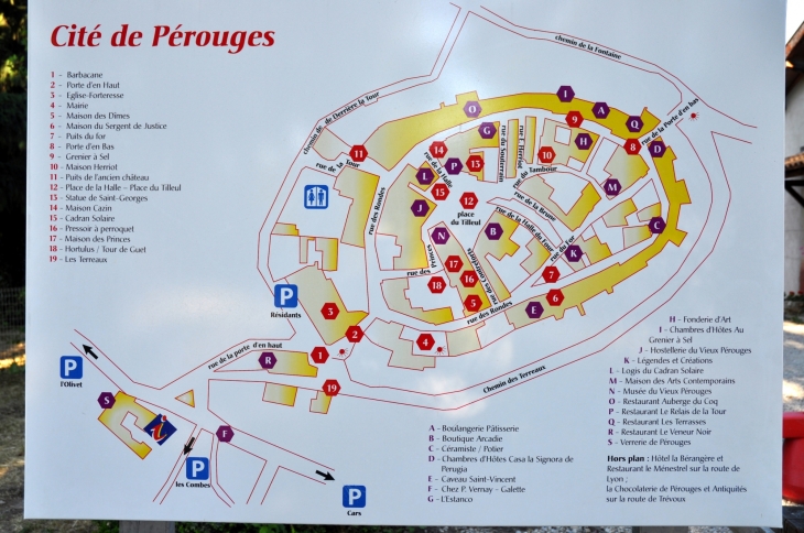 Plan de la cité - Pérouges