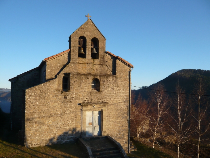 Eglise d'Aizac et Volcan