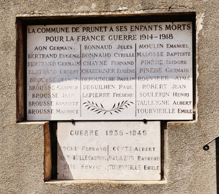 Monument-aux-Morts - Prunet