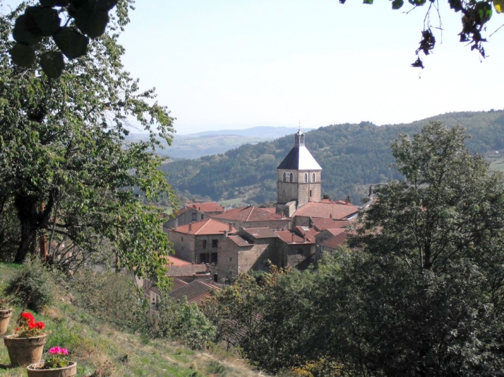 Vue sur le centre du village de la Simonde - Saint-Félicien