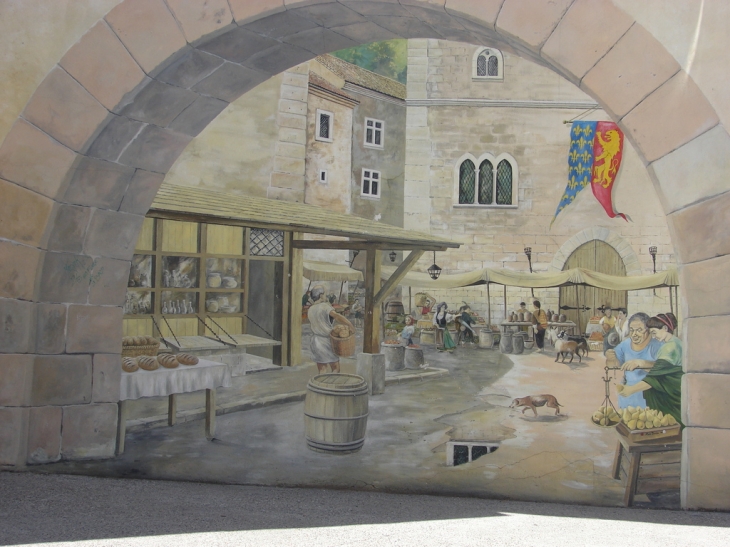 Fresque, rue du Grenier à Sel - Tournon-sur-Rhône