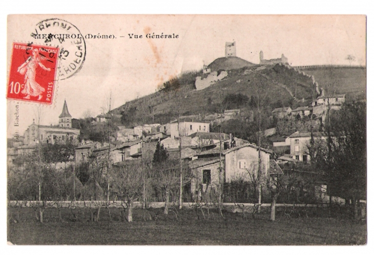 Le village et sa Tour en 1900 - Mercurol