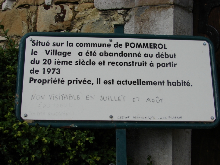 Pommerol, village privé...