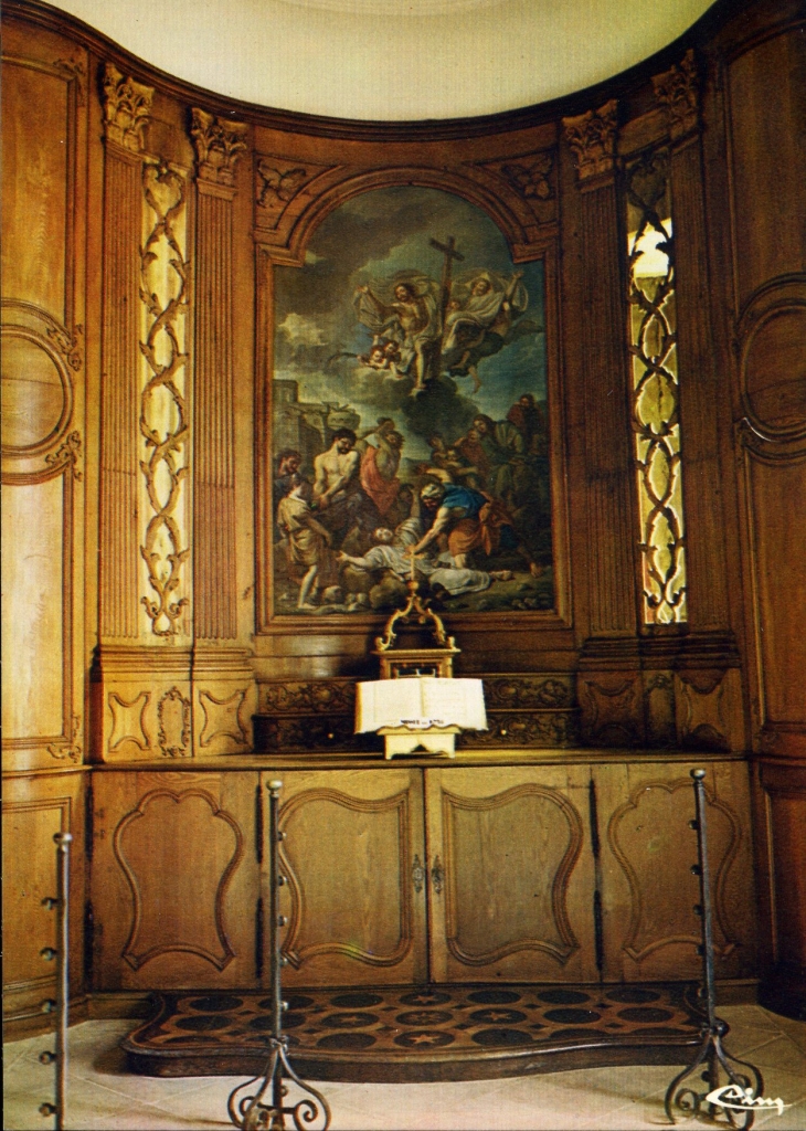 La Lapidation de Saint Etienne - Sacristie Abbatiale XVIIIe siècle (carte postale). - Saint-Antoine-l'Abbaye