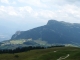 A gauche , les trois Pucelles,1456m--à droite le Moucherotte 1901m