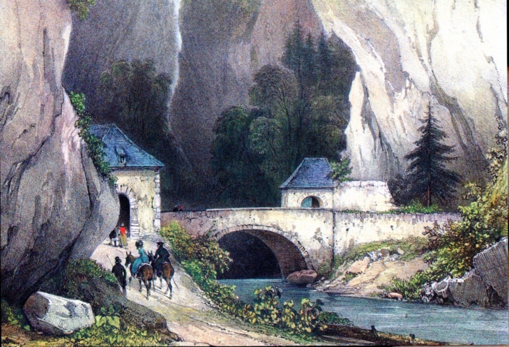 Aspect de l'entrée du désert, en arrivant par la Porte du Sappey - Monastère de la Grande Chartreuse (carte postale). - Saint-Pierre-de-Chartreuse