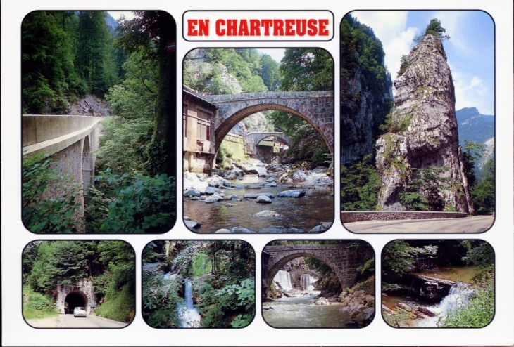 En chartreuse - Route du désert - Gorges du Guiers mort (carte postale). - Saint-Pierre-de-Chartreuse