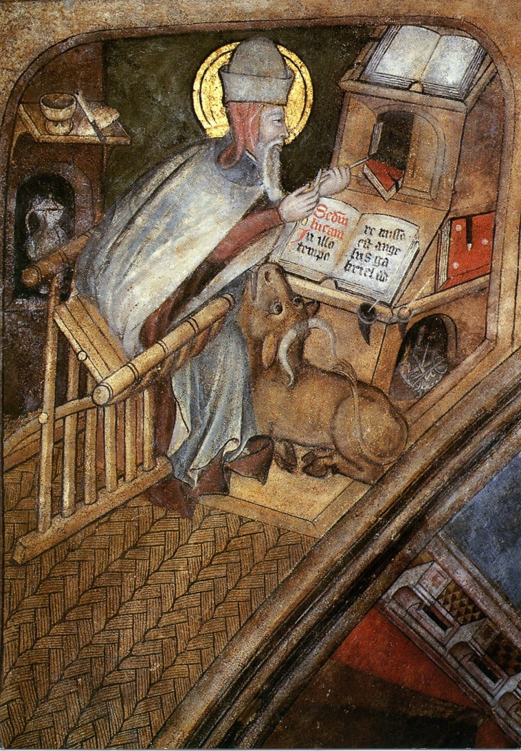 La Crypte - Fresques de 1425 - Saint-Luc (carte postale de 1990) - Saint-Bonnet-le-Château