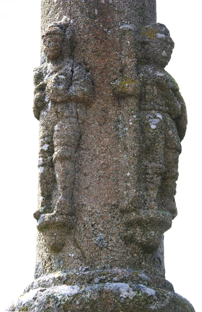 Base sculptée du Calvaire du 17è siècle - Saint-Romain-en-Jarez