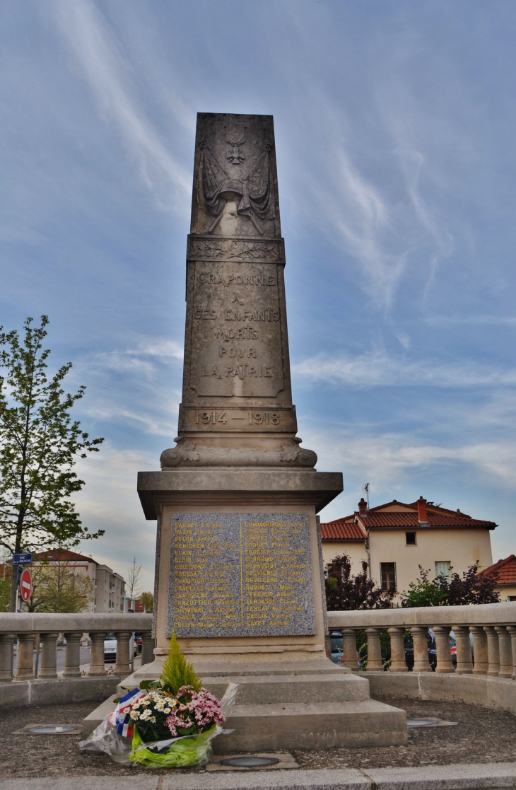 Monument aux Morts - Craponne
