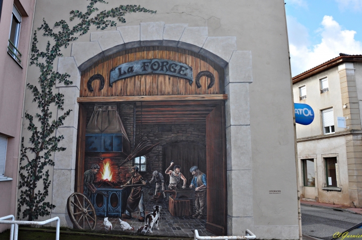 Fresque murale - La forge - Genas