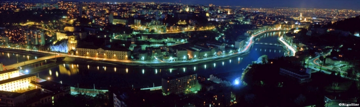 La Saône de nuit - Lyon