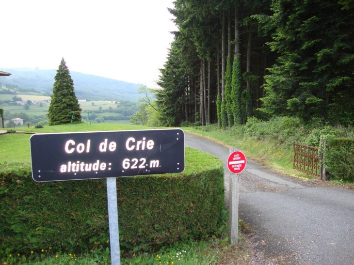 Monsols (69860) Col de Crie, la vue vers le sud