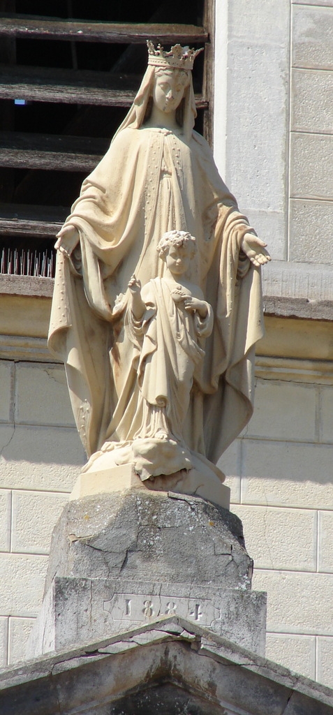 La Vierge sur le Pilier creux dans lequel l'Abbé Saunière a trouvé son document - Saint-Étienne-des-Oullières