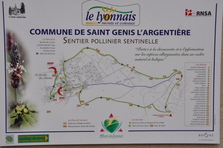 Plan de St Genis l' Argentière - Saint-Genis-l'Argentière