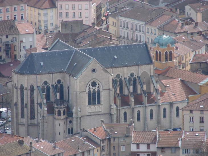 L'Eglise Saint-André vue de Bel-Air - Tarare