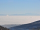 Mer de nuages depuis le village sur la vallée de l'Yzeron