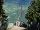 La croix de Feissons avec vue sur le Mont Blanc, Moutiers et le Beaufortain