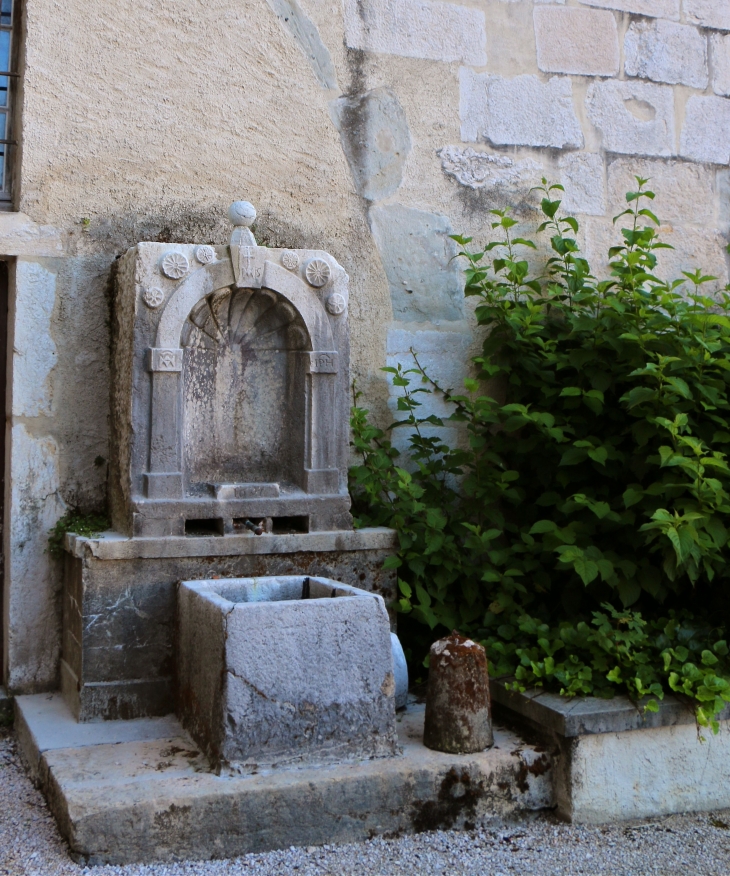 Fontaine de l'église des Carmes. - Le Pont-de-Beauvoisin